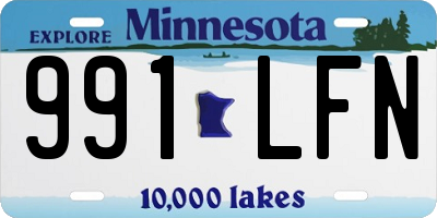 MN license plate 991LFN