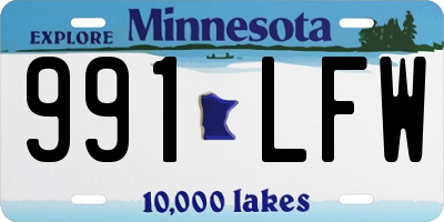MN license plate 991LFW