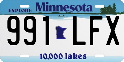MN license plate 991LFX