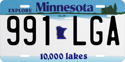 MN license plate 991LGA