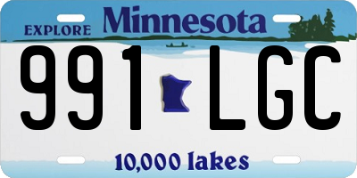 MN license plate 991LGC