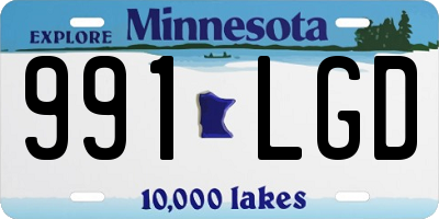 MN license plate 991LGD