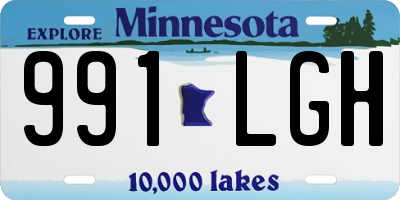 MN license plate 991LGH