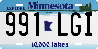 MN license plate 991LGI