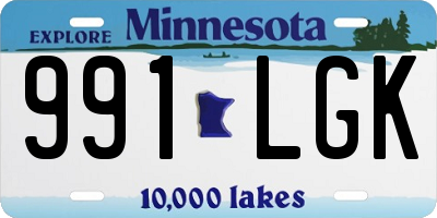 MN license plate 991LGK