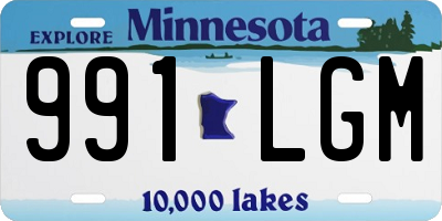 MN license plate 991LGM