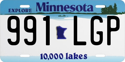 MN license plate 991LGP
