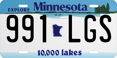 MN license plate 991LGS