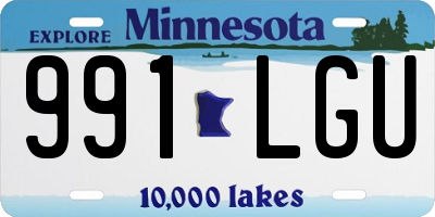 MN license plate 991LGU