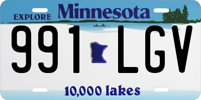 MN license plate 991LGV