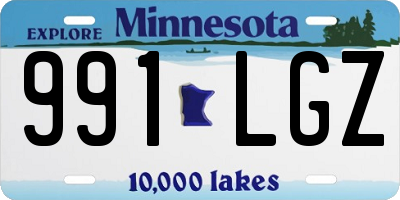 MN license plate 991LGZ