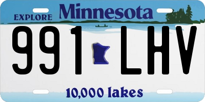 MN license plate 991LHV