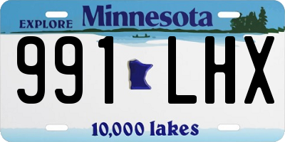 MN license plate 991LHX