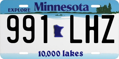 MN license plate 991LHZ