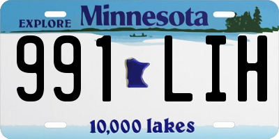MN license plate 991LIH