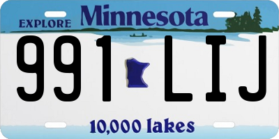 MN license plate 991LIJ
