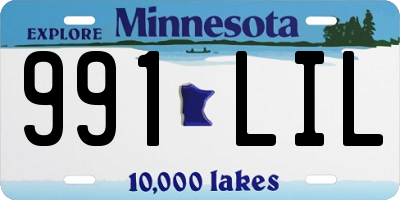 MN license plate 991LIL