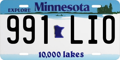 MN license plate 991LIO