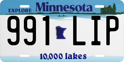 MN license plate 991LIP