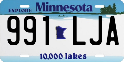 MN license plate 991LJA