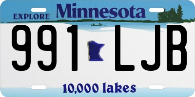 MN license plate 991LJB