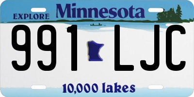 MN license plate 991LJC