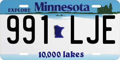 MN license plate 991LJE