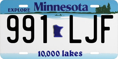 MN license plate 991LJF