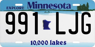 MN license plate 991LJG