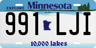 MN license plate 991LJI