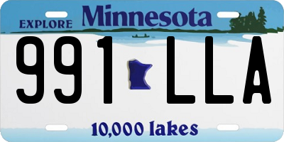 MN license plate 991LLA