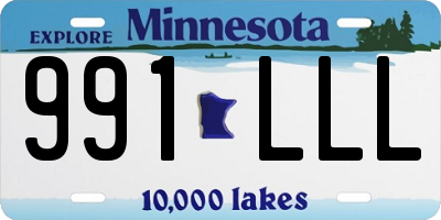 MN license plate 991LLL