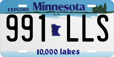 MN license plate 991LLS