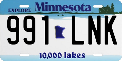 MN license plate 991LNK