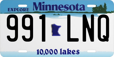 MN license plate 991LNQ