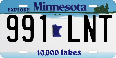 MN license plate 991LNT