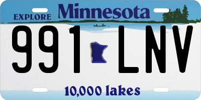 MN license plate 991LNV