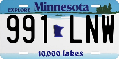MN license plate 991LNW