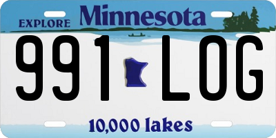 MN license plate 991LOG