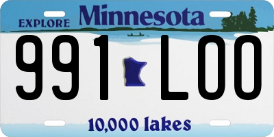 MN license plate 991LOO