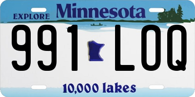 MN license plate 991LOQ