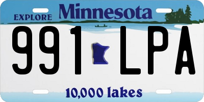 MN license plate 991LPA