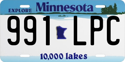MN license plate 991LPC