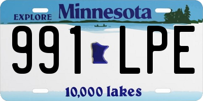 MN license plate 991LPE