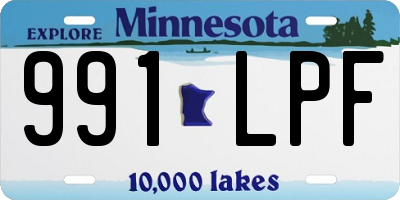 MN license plate 991LPF
