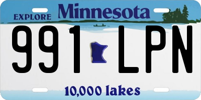 MN license plate 991LPN