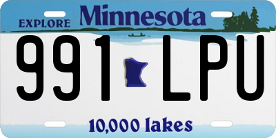 MN license plate 991LPU
