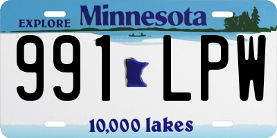 MN license plate 991LPW