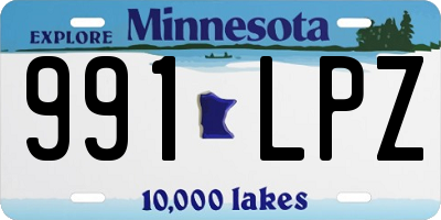 MN license plate 991LPZ