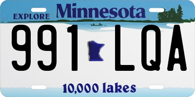 MN license plate 991LQA